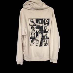 Taylor Swift Eras Tour Hoodie Sweatshirt Size Large Beige Concert Official Merch